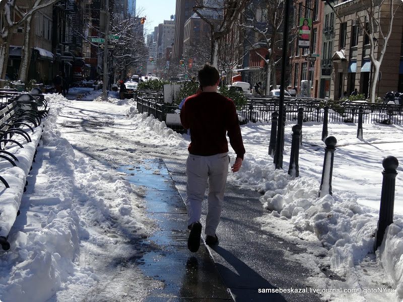 нью-йорк, зима, снег, буря
