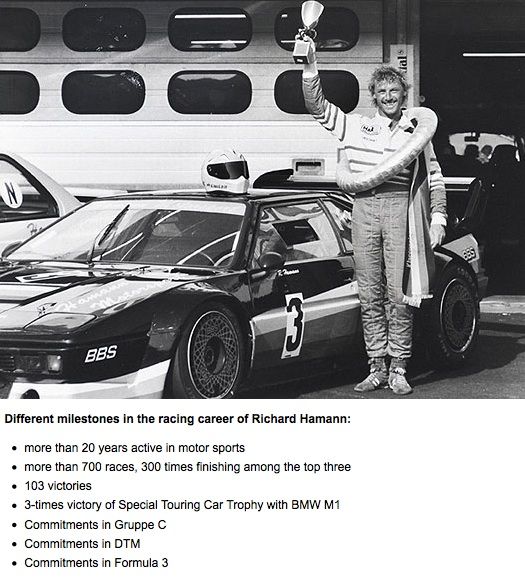 Компания Hamann Motorsport GmbH была основана в 1986 году. До этого Ричард Хаманн более 20 лет своей жизни посвятил автоспортивным соревнованиям. Он принял участие в 700 гонках, 300 раз финишировал на подиуме и 103 раза занимал первое место. Трижды он выигрывал соревнование Special Touring Car Trophy на автомобиле BMW M1, а также неоднократно стартовал в немецком кузовном чемпионате DTM, Формуле-3 и на спортпрототипах группы C в "Ле-Мане".  Ателье Хаманна занималось доработками автомобилей BMW, Audi, Bentley, Ferrari, Fiat, Jaguar, Lamborghini, Maserati, Mercedes, MINI, Porsche, Range Rover и Rolls-Royce.