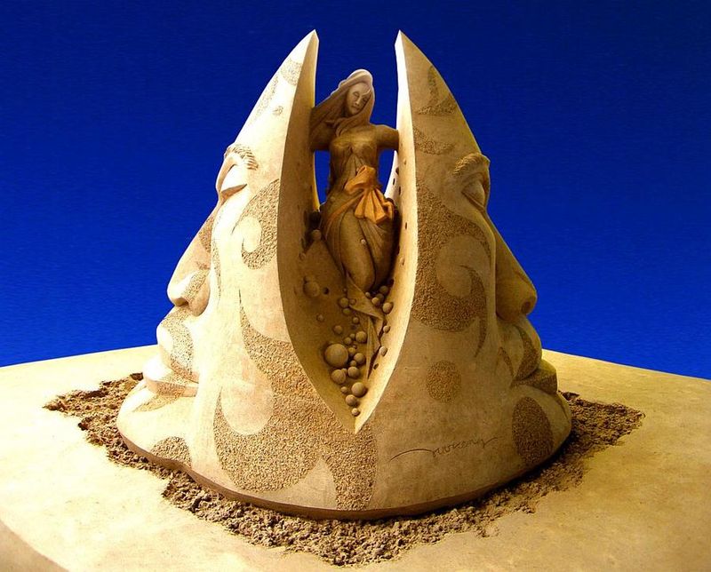 песок, скульптура, искусство