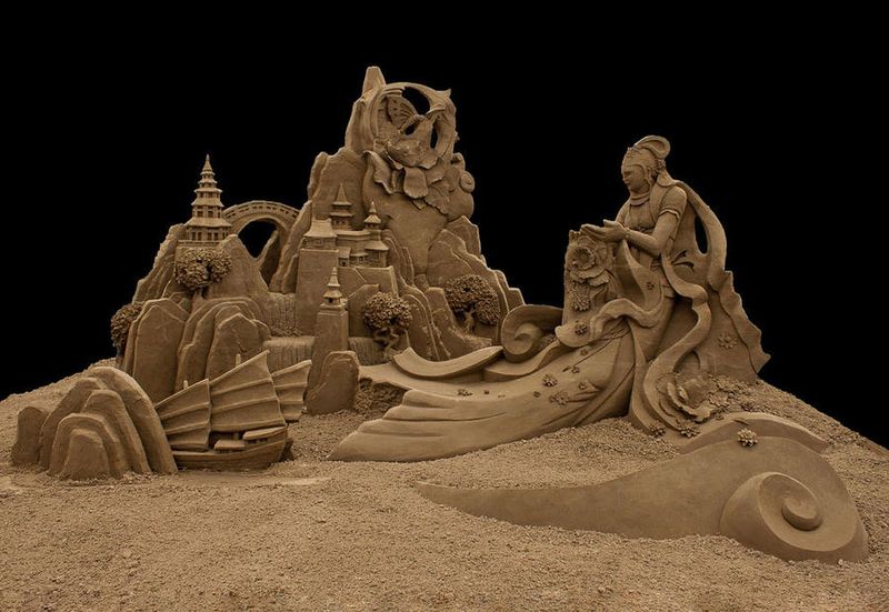 песок, скульптура, искусство