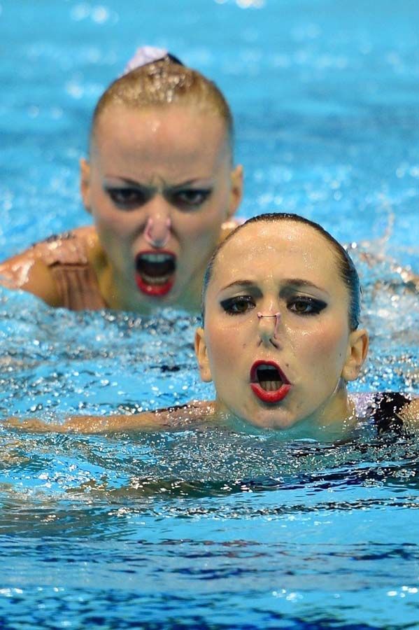 Лица девушек по синхронному плаванию (43 фото)