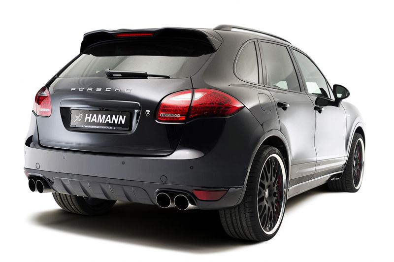 Также владельцам Porsche Cayenne II тюнеры предлагают несколько вариантов колесных <br> дисков радиусом 23 дюйма, “обутых” в покрышки размерностью 315/25R23. Всего доступно <br> три варианта: Edition Race “Anodized”, кованые диски “Anodized” и кованые колеса <br> “Brushed”.<br/> А вот прибавку в мощности специалисты из Hamann пока могут предложить лишь для <br> дизельных Кайенов, обеспечив мотору V6 прибавку с 240 до 275 л.с. а также прирост <br> максимального крутящего момента с 550 до 620 Нм.<br/> Для кроссоверов с пневматической подвеской предлагается также уменьшение клиренса на <br> 35 мм. Стоимость всех этих удовольствий в пресс-релизе не сообщается.