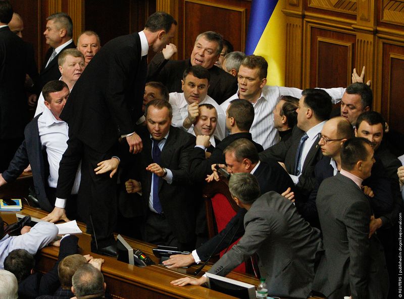 парламент, депутаты, драка, украина, рада